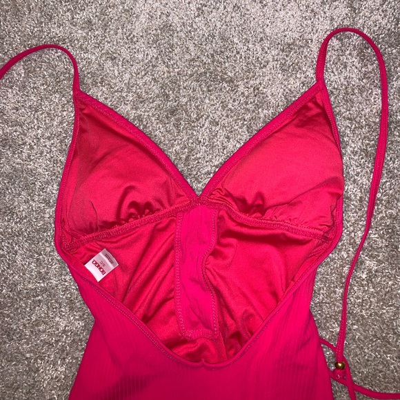 Bongo Pink / Red One Piece Laced Swimsuit size S - Picture 10 of 12